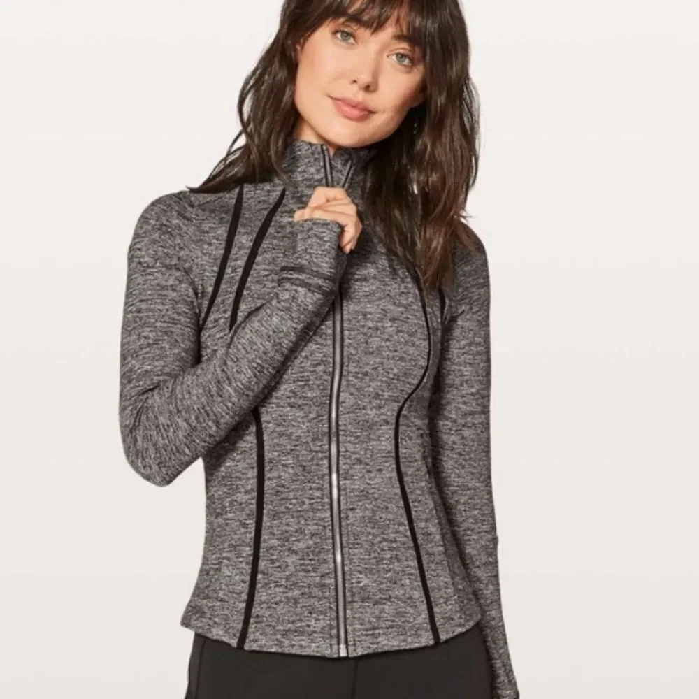 Lululemon Define Jacket Wing Mesh Heathered Black
